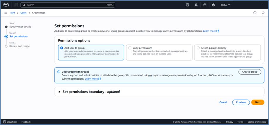 AWS Account Creation Screenshot