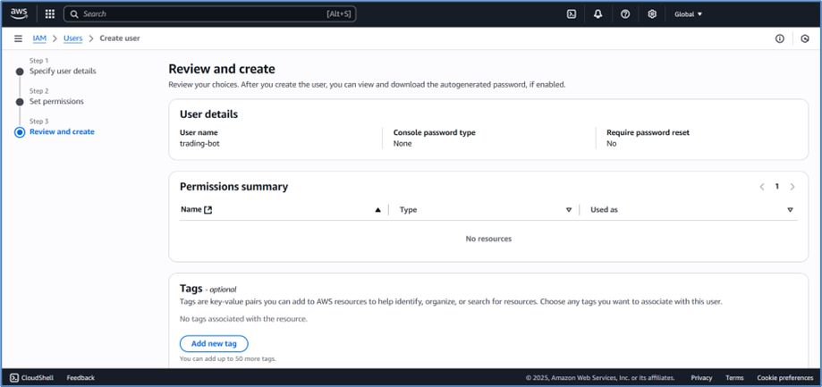 AWS Account Creation Screenshot
